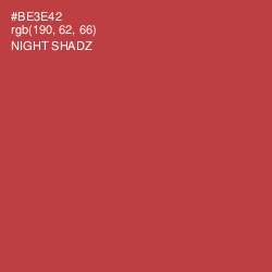 #BE3E42 - Night Shadz Color Image